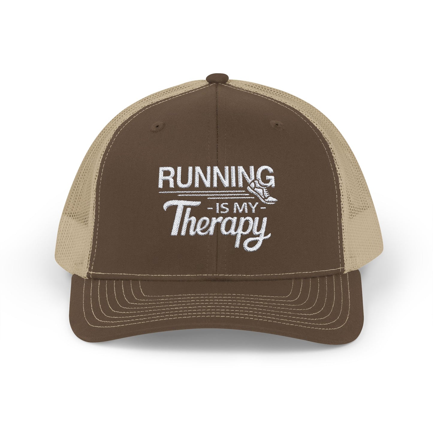 RUNNING Is My Therapy EMBROIDERED HAT | Trucker Cap for Runners | Gift for Fitness Enthusiasts