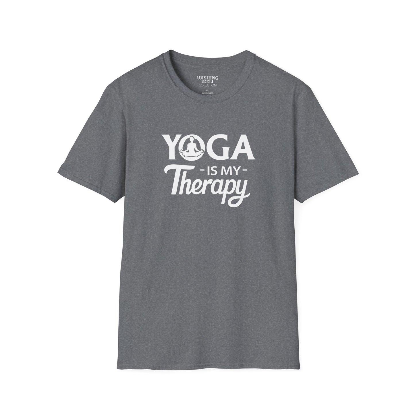 YOGA Is My Therapy T-SHIRT | Inspirational Unisex Shirt for Yoga Lover | Gift for Yoga Class, Meditation