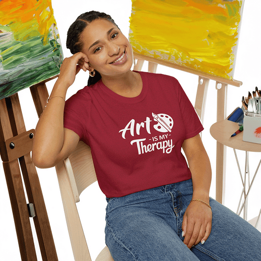 ART Is My Therapy T-SHIRT | Inspirational Unisex Shirt for Art Lovers | Creative Gift for Artists & Art Enthusiasts