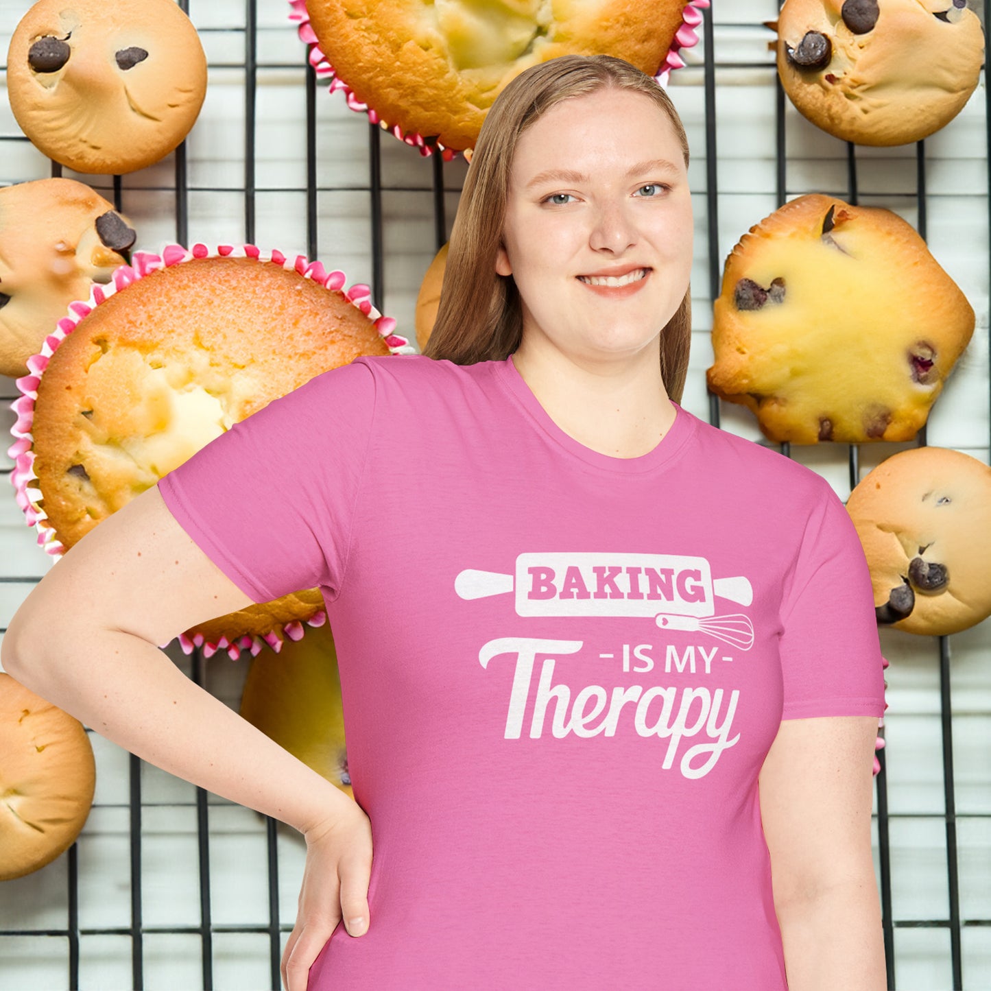 BAKING Is My Therapy T-SHIRT | Inspirational Unisex Shirt for Bakers