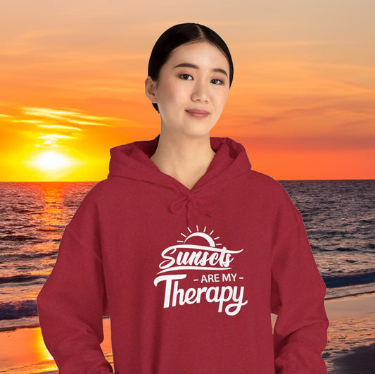 SUNSETS Are My Therapy HOODIE | Inspirational Unisex Hooded Sweatshirt for Sunset Lover | Gift for Nature Enthusiast