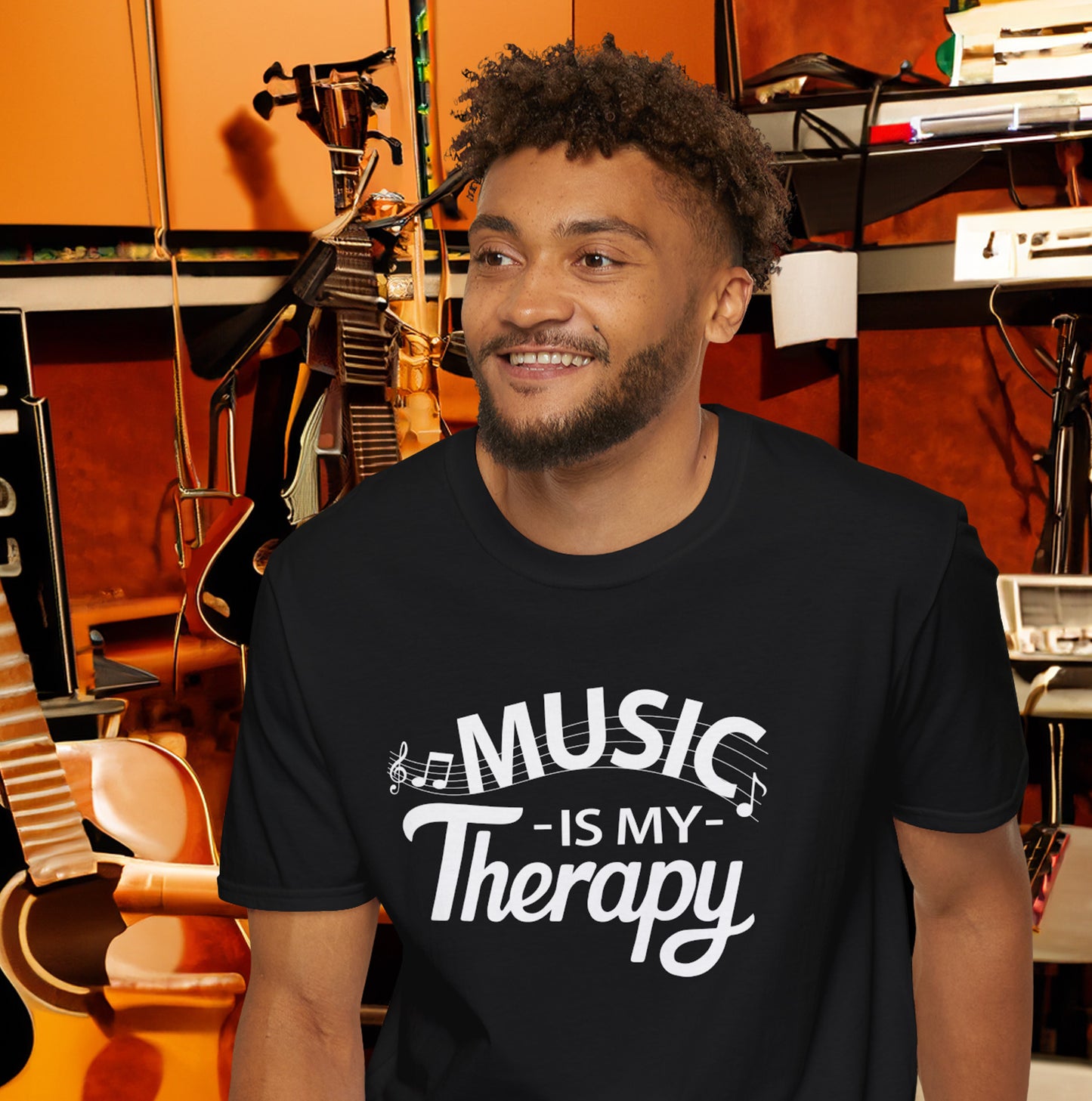 MUSIC Is My Therapy T-SHIRT | Inspirational Unisex Shirt for Music Lovers | Gift for Musicians, DJs