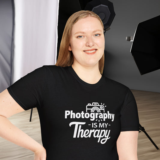 PHOTOGRAPHY Is My Therapy T-SHIRT | Inspirational Unisex Shirt for Photographers | Gift for Photo Enthusiast