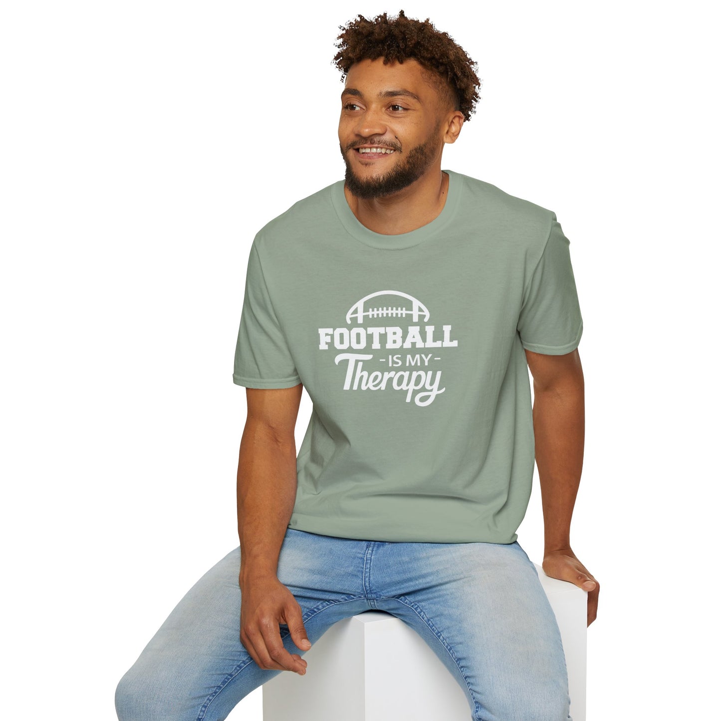 FOOTBALL Is My Therapy T-SHIRT | Inspirational Unisex Shirt for Football Lovers | Sports Enthusiast Gift