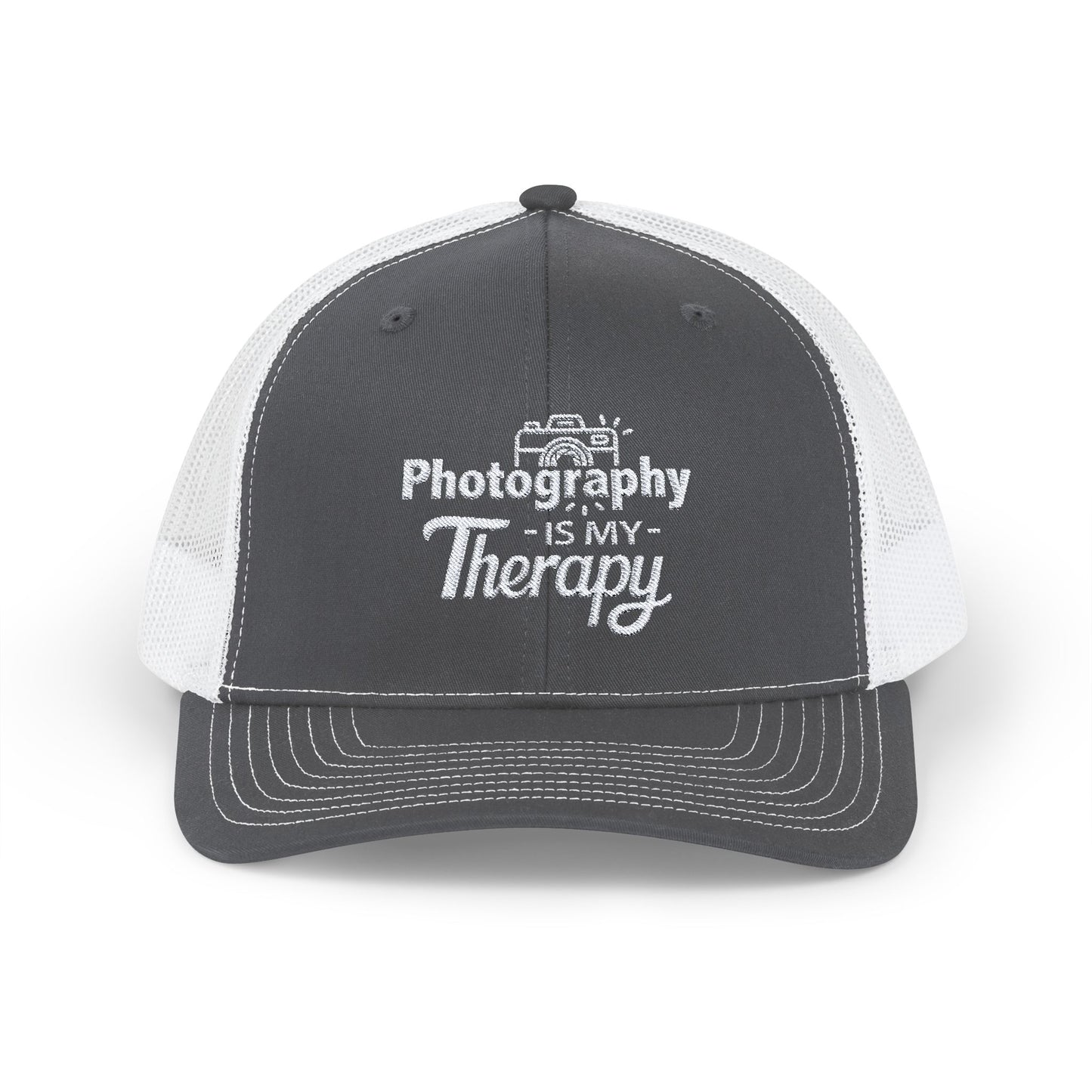 PHOTOGRAPHY Is My Therapy EMBROIDERED HAT | Trucker Cap for Photographers | Gift for Photography Enthusiasts