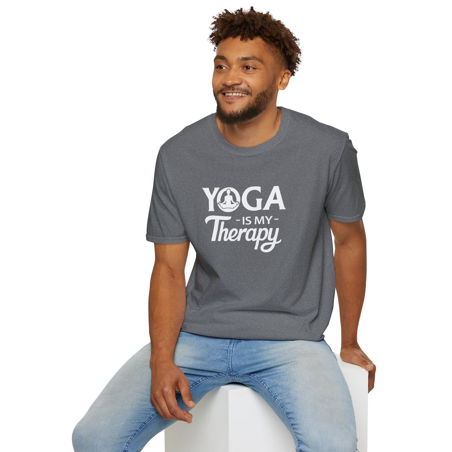 YOGA Is My Therapy T-SHIRT | Inspirational Unisex Shirt for Yoga Lover | Gift for Yoga Class, Meditation