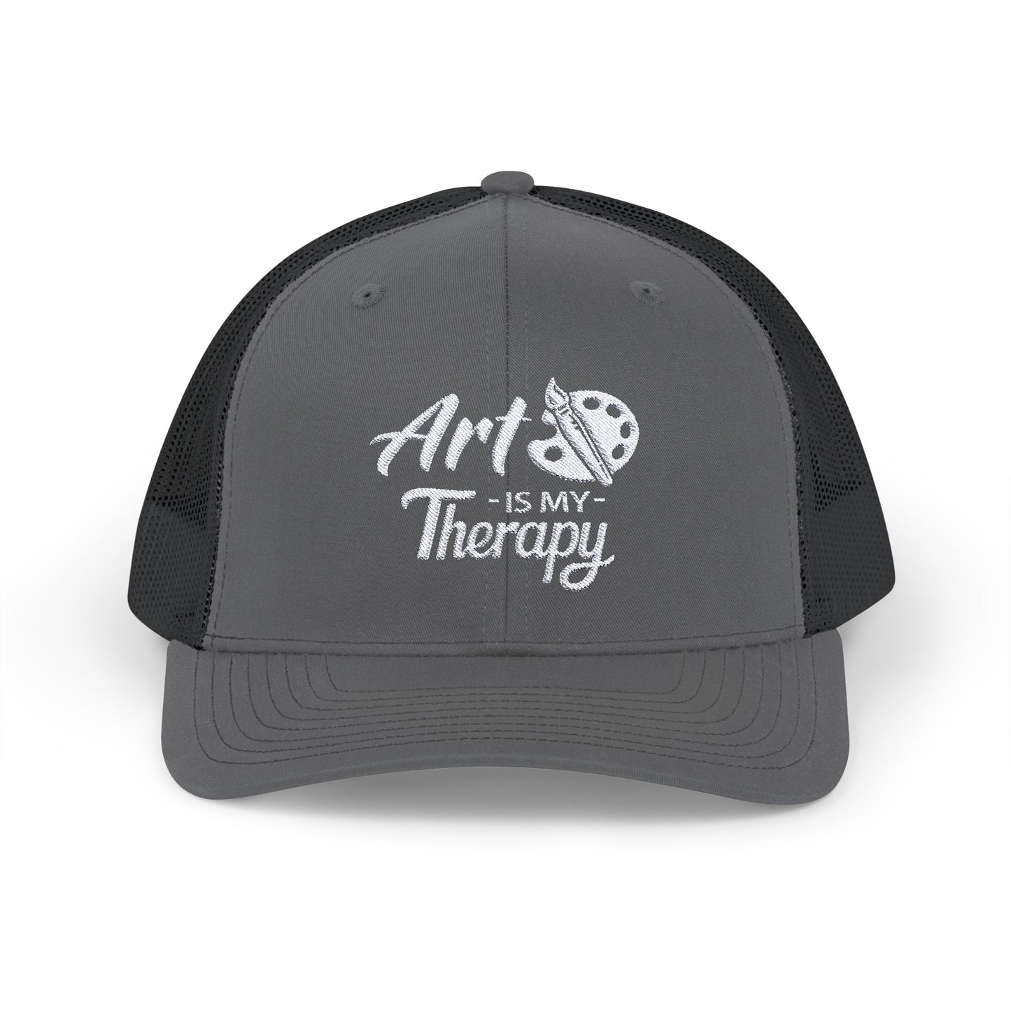 ART Is My Therapy EMBROIDERED HAT | Trucker Cap for Artists | Creative Gift Idea for Art Enthusiasts