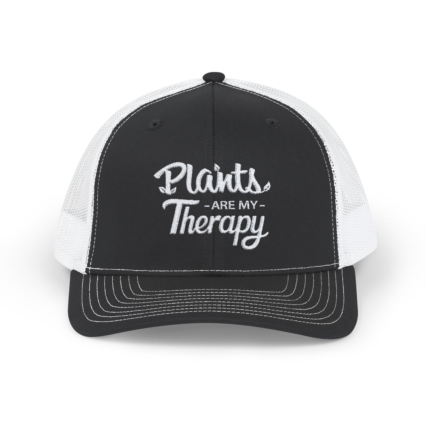 PLANTS Are My Therapy EMBROIDERED HAT | Trucker Cap for Plant Lovers | Gift for Gardener