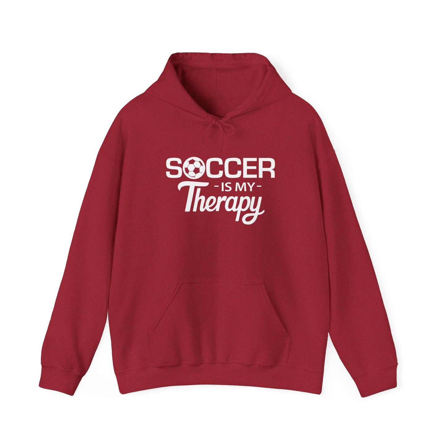 SOCCER Is My Therapy HOODIE | Inspirational Unisex Hooded Sweatshirt for Soccer Lover | Gift for Soccer Players, Coach