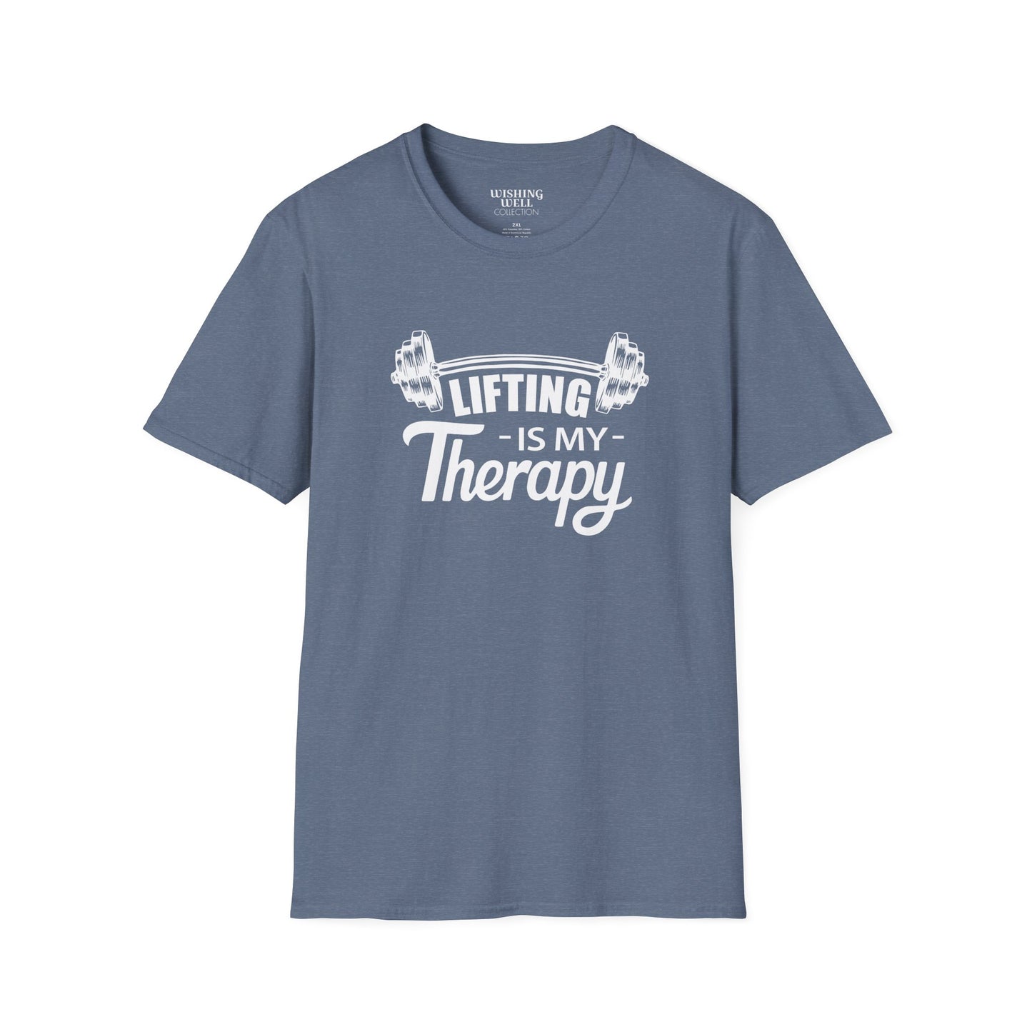 LIFTING Is My Therapy T-SHIRT | Inspirational Unisex Shirt for Weightlifters | Gift for Gym Enthusiasts, Body Builders