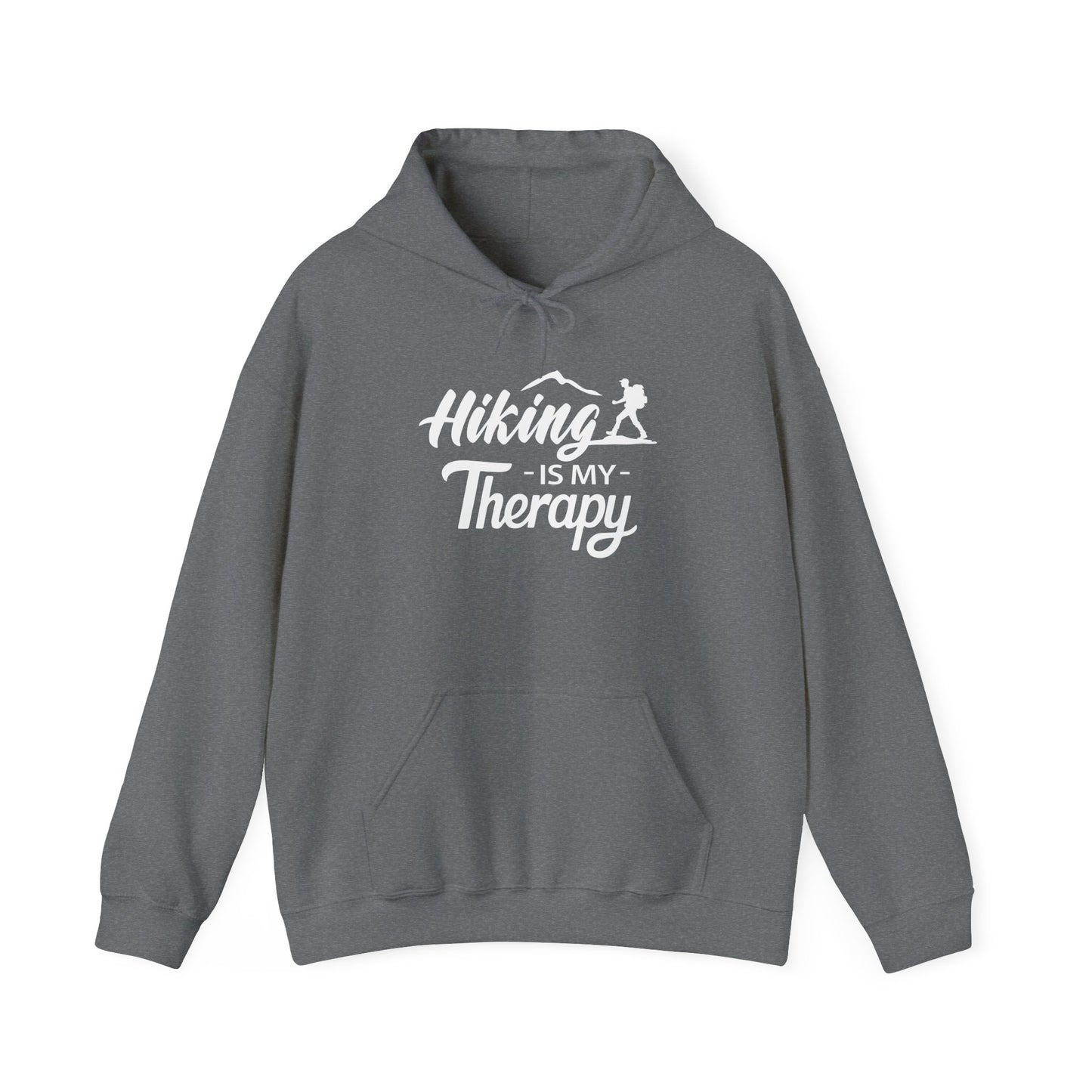 HIKING Is My Therapy HOODIE | Inspirational Unisex Hooded Sweatshirt for Hikers | Gift for Hiking Lover Outdoor Enthusiasts