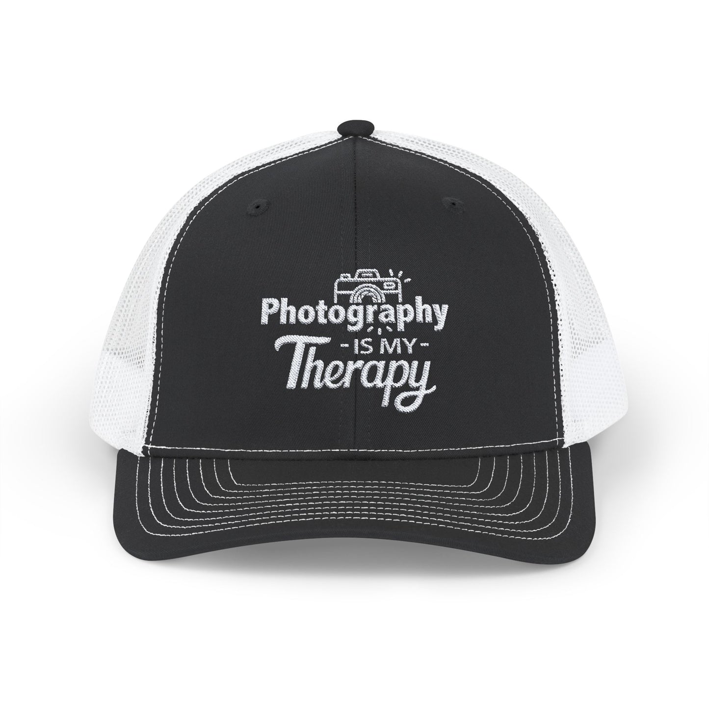 PHOTOGRAPHY Is My Therapy EMBROIDERED HAT | Trucker Cap for Photographers | Gift for Photography Enthusiasts