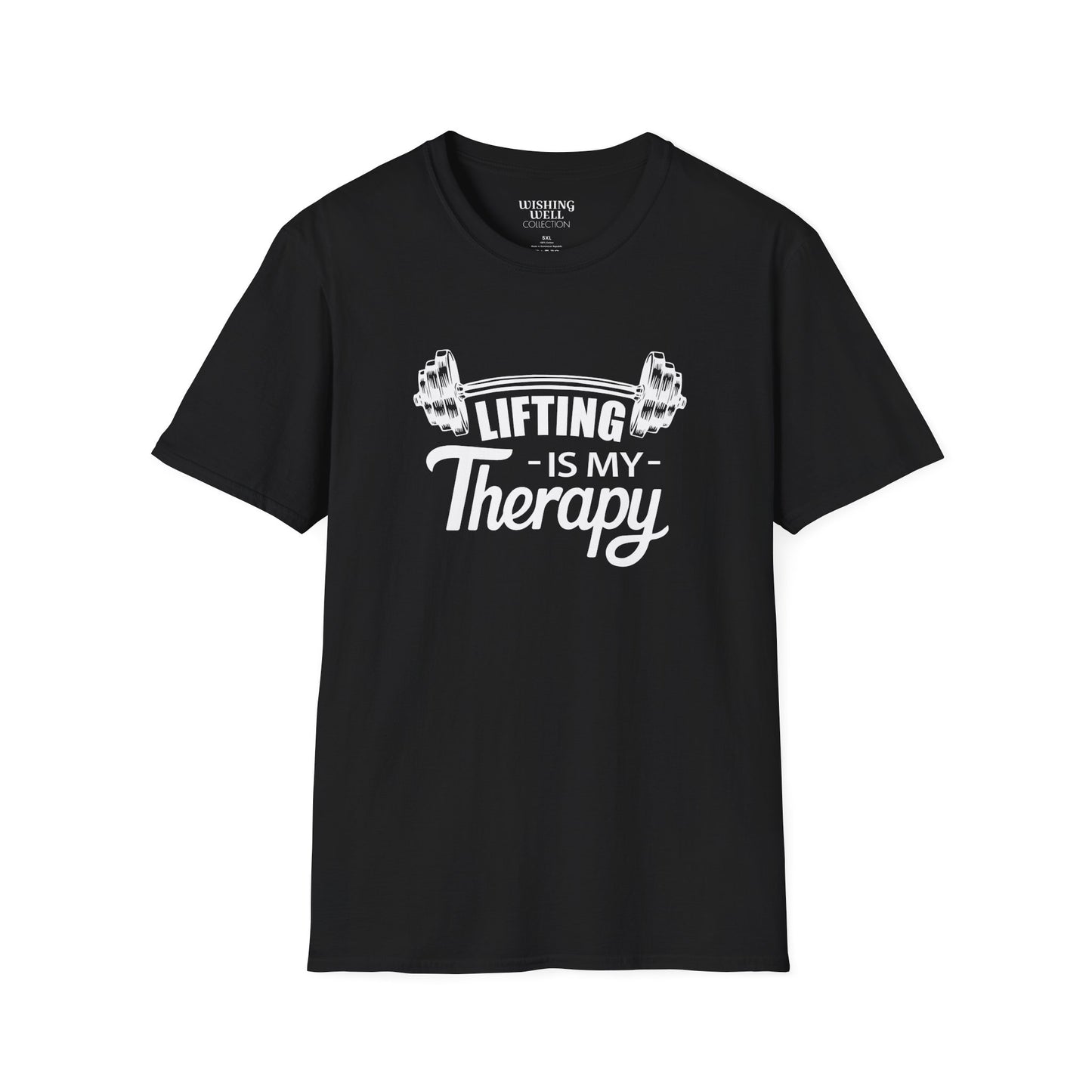 LIFTING Is My Therapy T-SHIRT | Inspirational Unisex Shirt for Weightlifters | Gift for Gym Enthusiasts, Body Builders