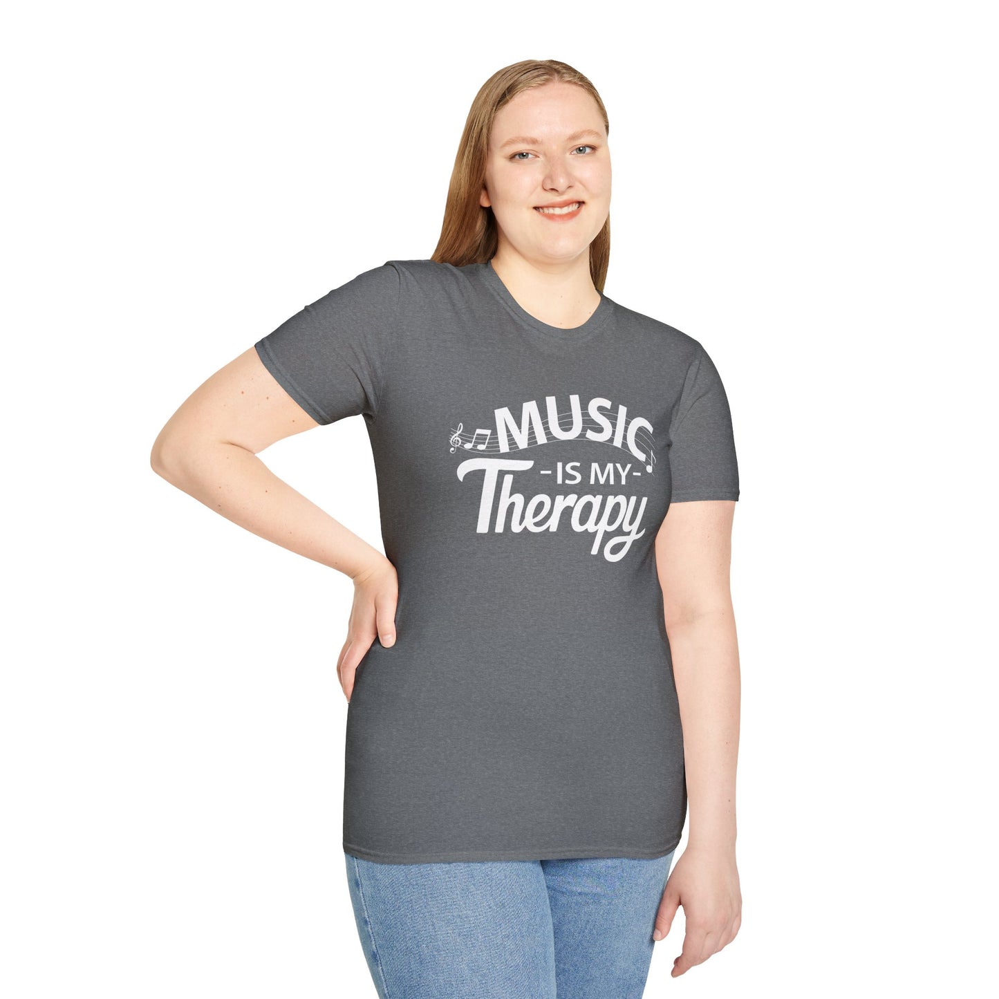 MUSIC Is My Therapy T-SHIRT | Inspirational Unisex Shirt for Music Lovers | Gift for Musicians, DJs