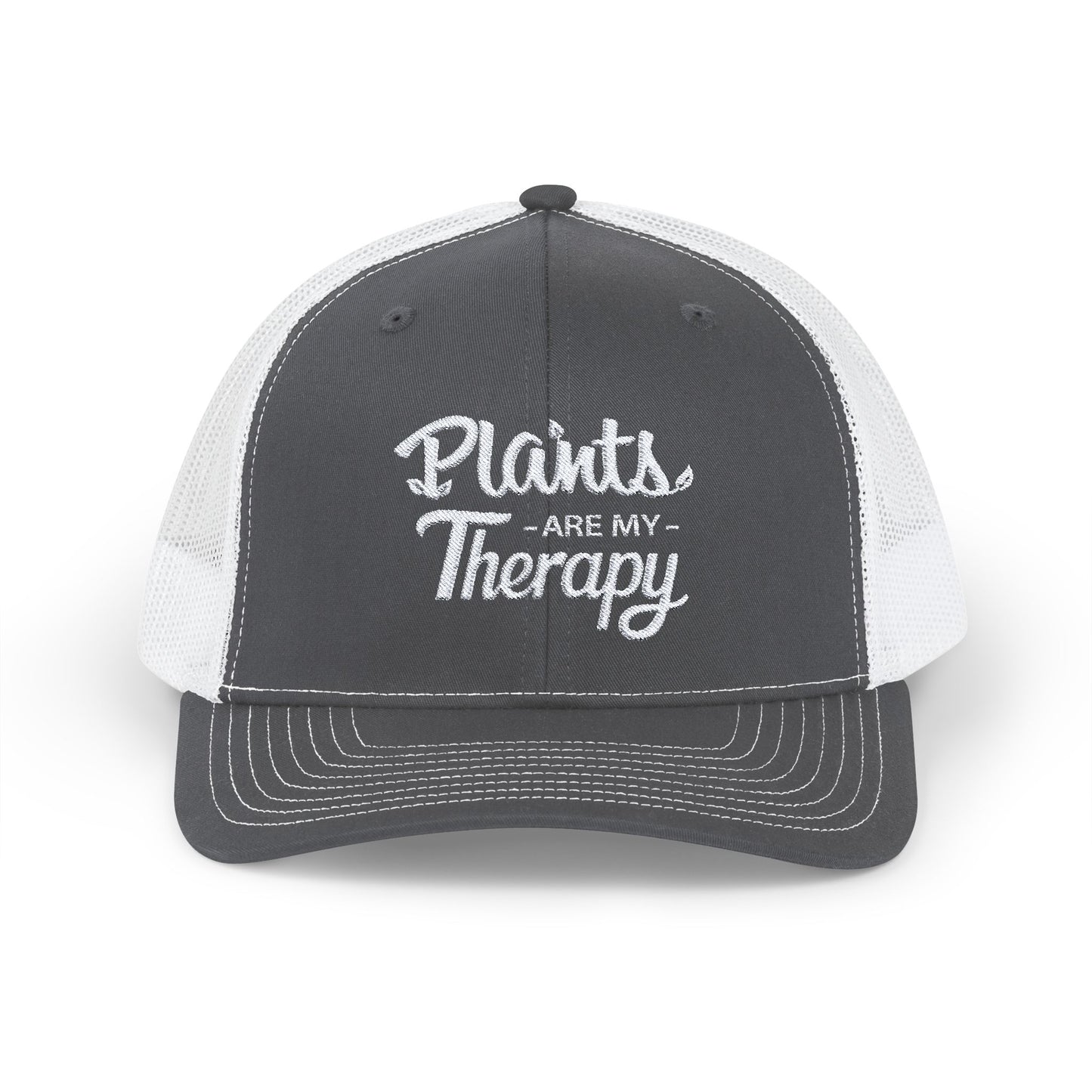 PLANTS Are My Therapy EMBROIDERED HAT | Trucker Cap for Plant Lovers | Gift for Gardener