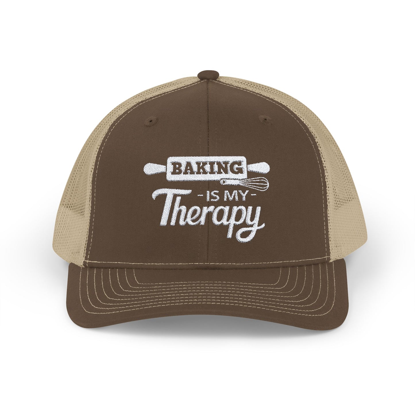 BAKING Is My Therapy EMBROIDERED HAT | Trucker Cap for Bakers | Gift for Baking Enthusiasts