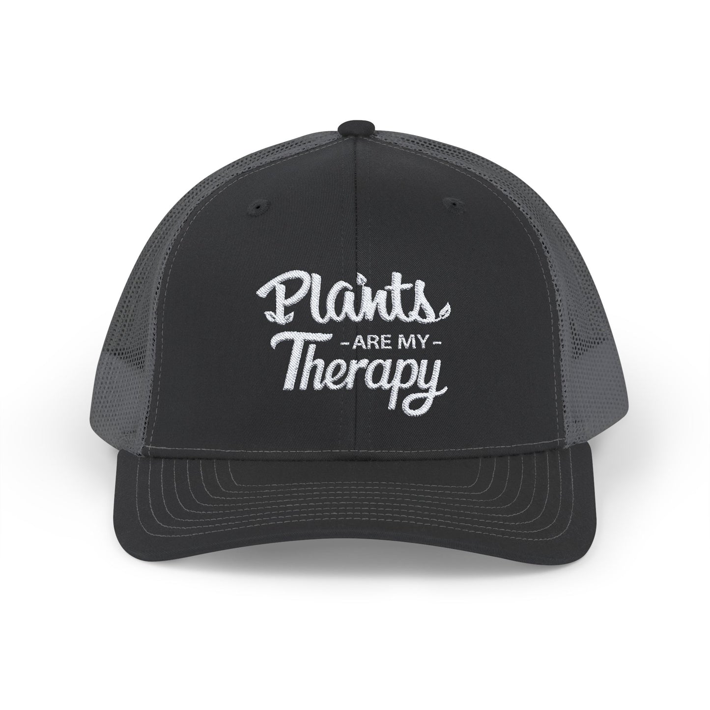 PLANTS Are My Therapy EMBROIDERED HAT | Trucker Cap for Plant Lovers | Gift for Gardener