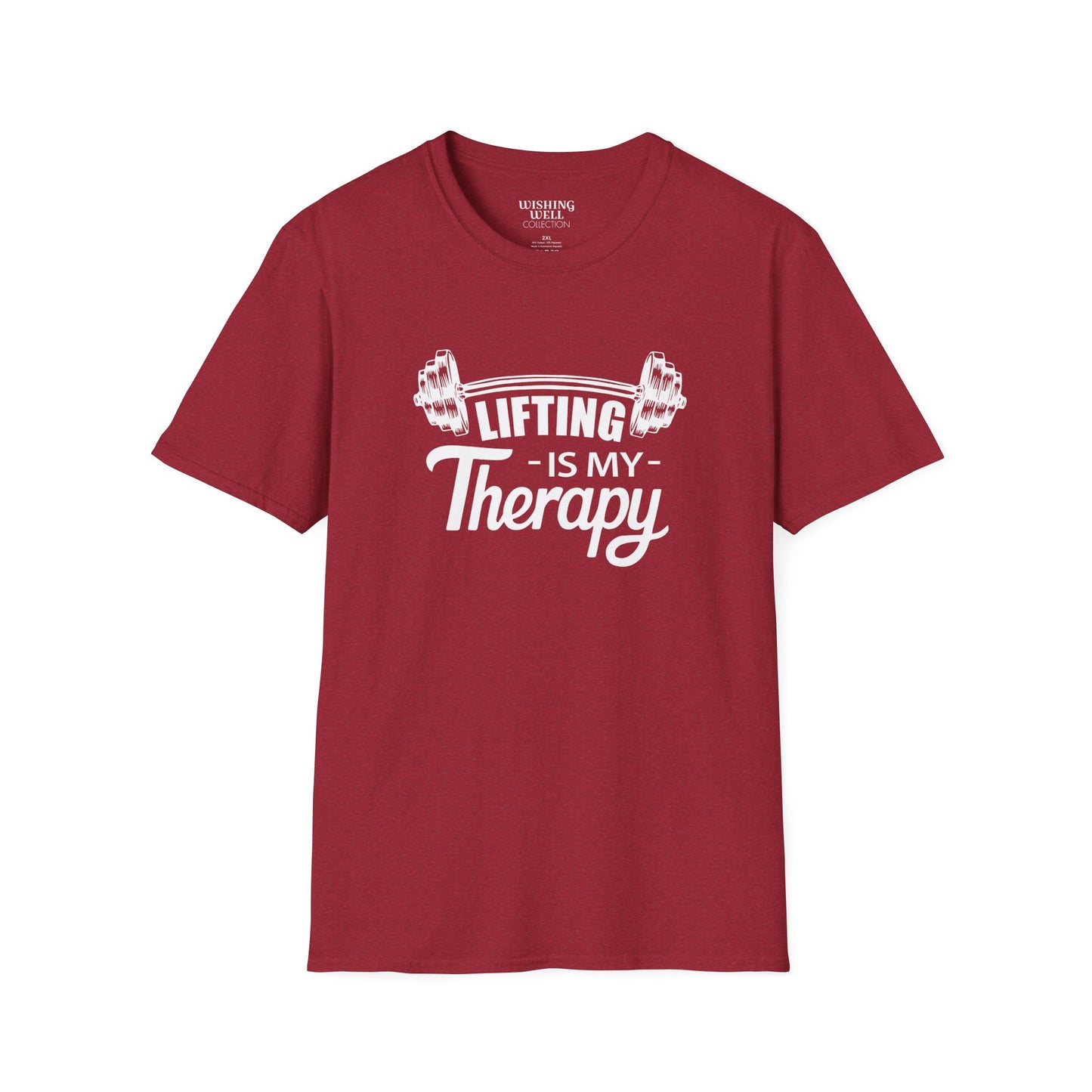 LIFTING Is My Therapy T-SHIRT | Inspirational Unisex Shirt for Weightlifters | Gift for Gym Enthusiasts, Body Builders