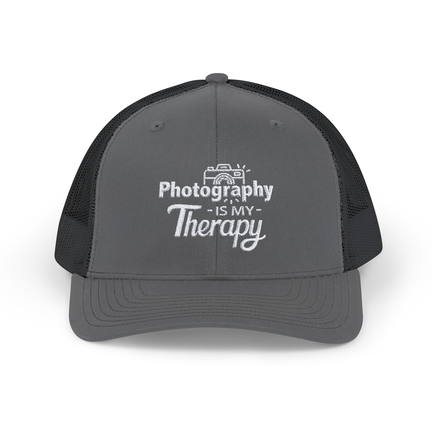 PHOTOGRAPHY Is My Therapy EMBROIDERED HAT | Trucker Cap for Photographers | Gift for Photography Enthusiasts