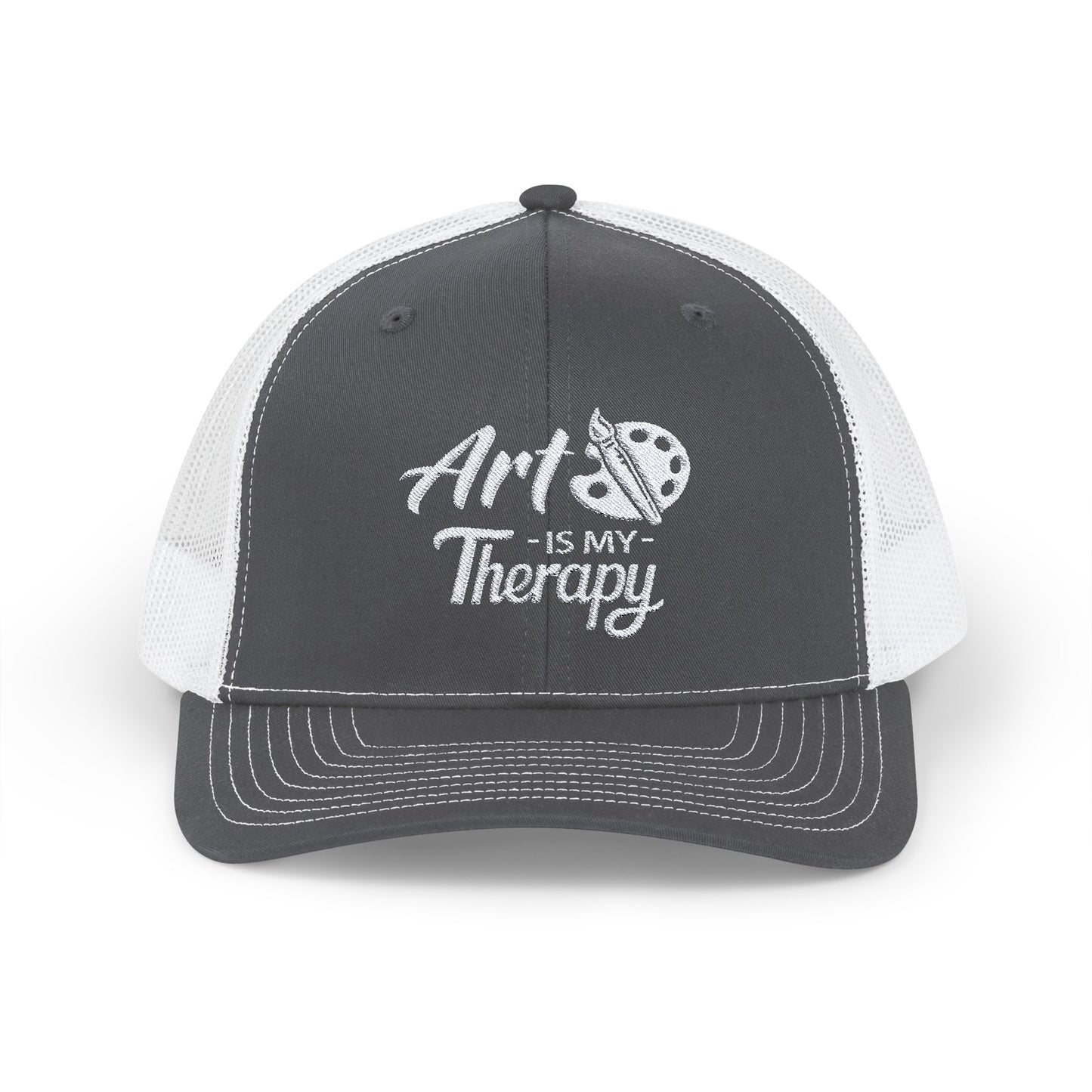 ART Is My Therapy EMBROIDERED HAT | Trucker Cap for Artists | Creative Gift Idea for Art Enthusiasts