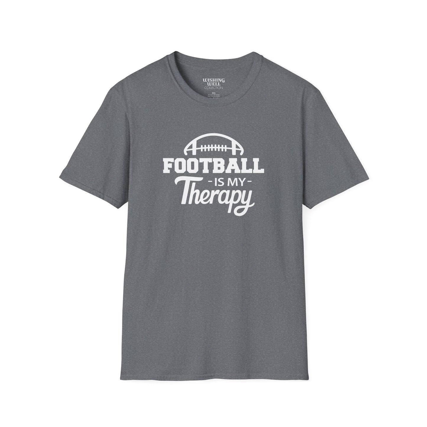 FOOTBALL Is My Therapy T-SHIRT | Inspirational Unisex Shirt for Football Lovers | Sports Enthusiast Gift