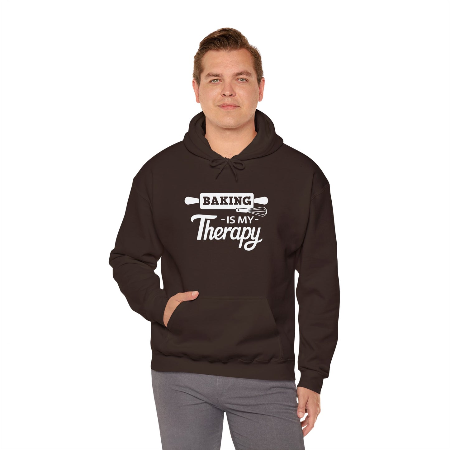 BAKING Is My Therapy HOODIE | Inspirational Unisex Hooded Sweatshirt for Bakers